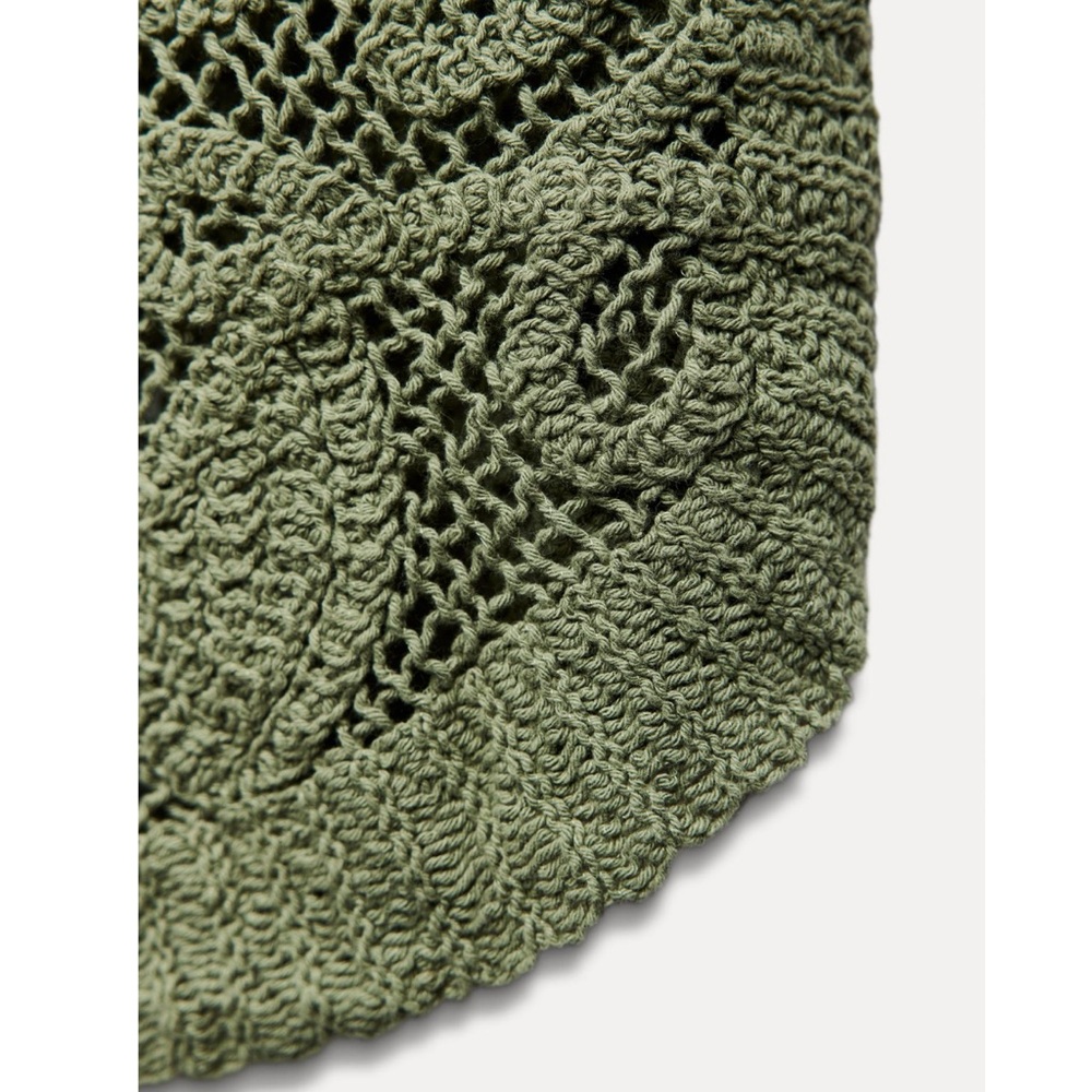 Zara Olive Knit Sleeveless Tank Top - Picture 4 of 4